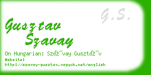 gusztav szavay business card